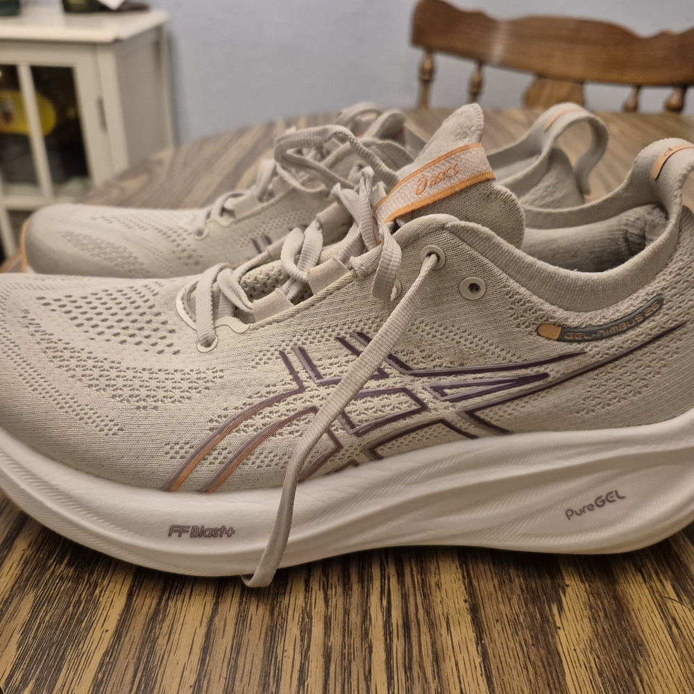 Asics Women's Running Shoes - Cream and Purple